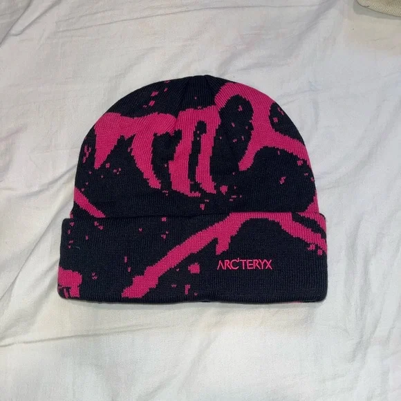 Arc\'teryx Beanie in Pink and Navy Pink Arcteryx Beanie | TikTok main image 4